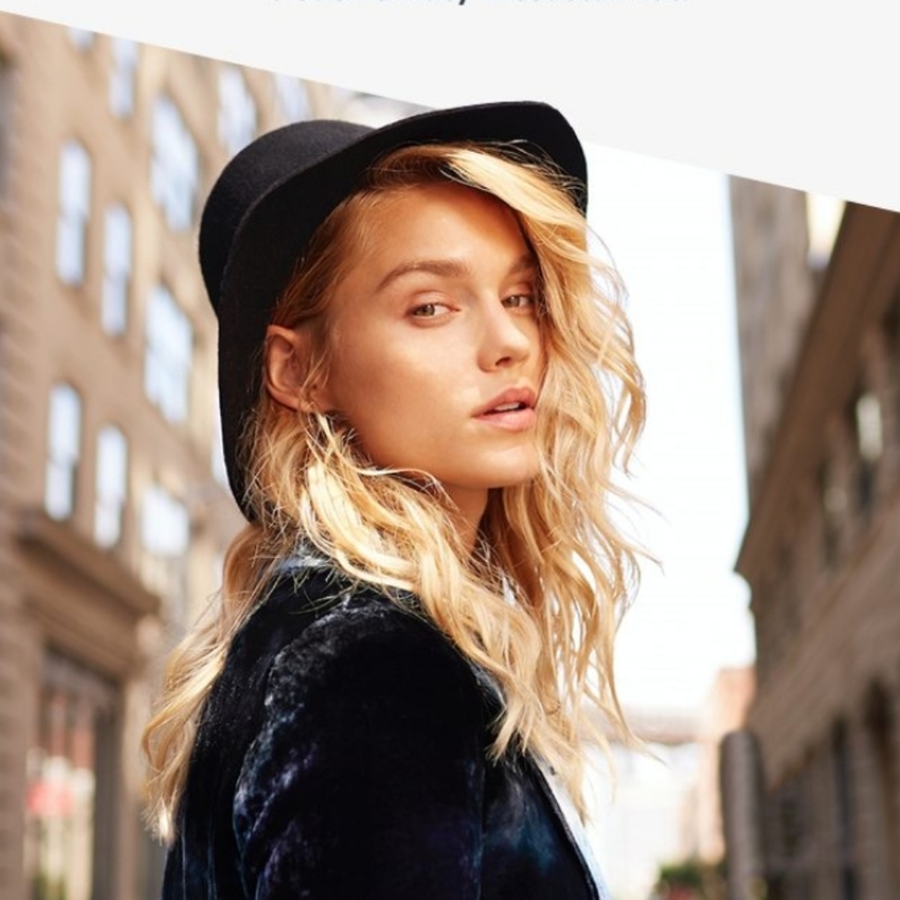 Jack and Lucy wide-brim bicoastal hat